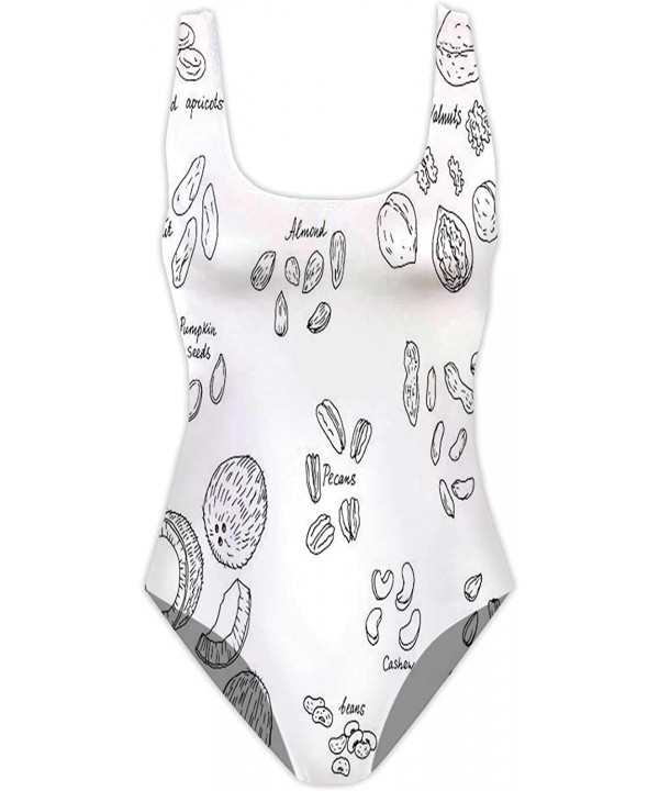 Vector Illustrative Portrait of Puppy Dog Women's One Piece Swimsuits Tummy Control for Water Dog S Multi 06 - CA190T36WAY $4...