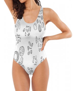 Vector Illustrative Portrait of Puppy Dog Women's One Piece Swimsuits Tummy Control for Water Dog S Multi 06 - CA190T36WAY $4...