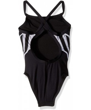 SPORT Girl's Phoenix Splice Diamondfit Swimsuit - Black/White - C811EF3NV3D $44.14-Racing