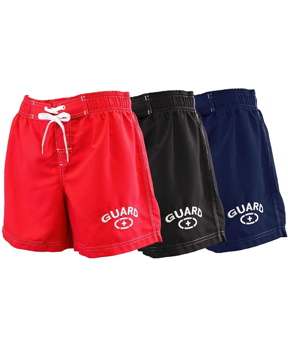 Women's Guard Quick Dry Water Board Shorts - Navy - CI11CXYLFMP $21.80-Board Shorts