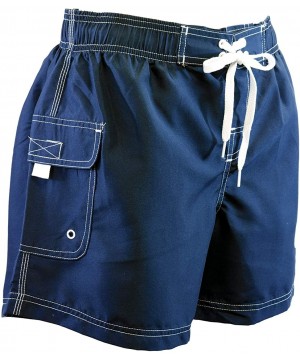 Women's Guard Quick Dry Water Board Shorts - Navy - CI11CXYLFMP $21.80-Board Shorts