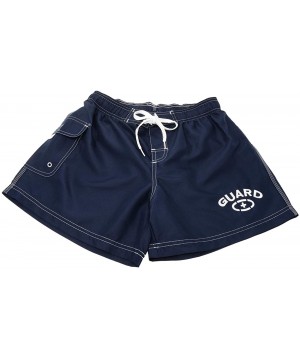 Women's Guard Quick Dry Water Board Shorts - Navy - CI11CXYLFMP $21.80-Board Shorts