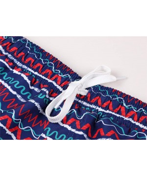 Men's Board Short American Flag Quick Dry Swim Trunks with Pocket - Striped Print - CT18KD9YKC0 $9.04-Board Shorts