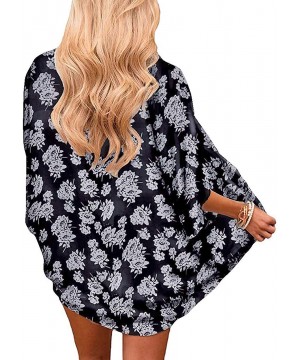 Summer Womens Beach Wear Cover up Swimwear Beachwear Bikini Cardigan - 3-black - CT1967XI0M4 $16.59-Cover-Ups