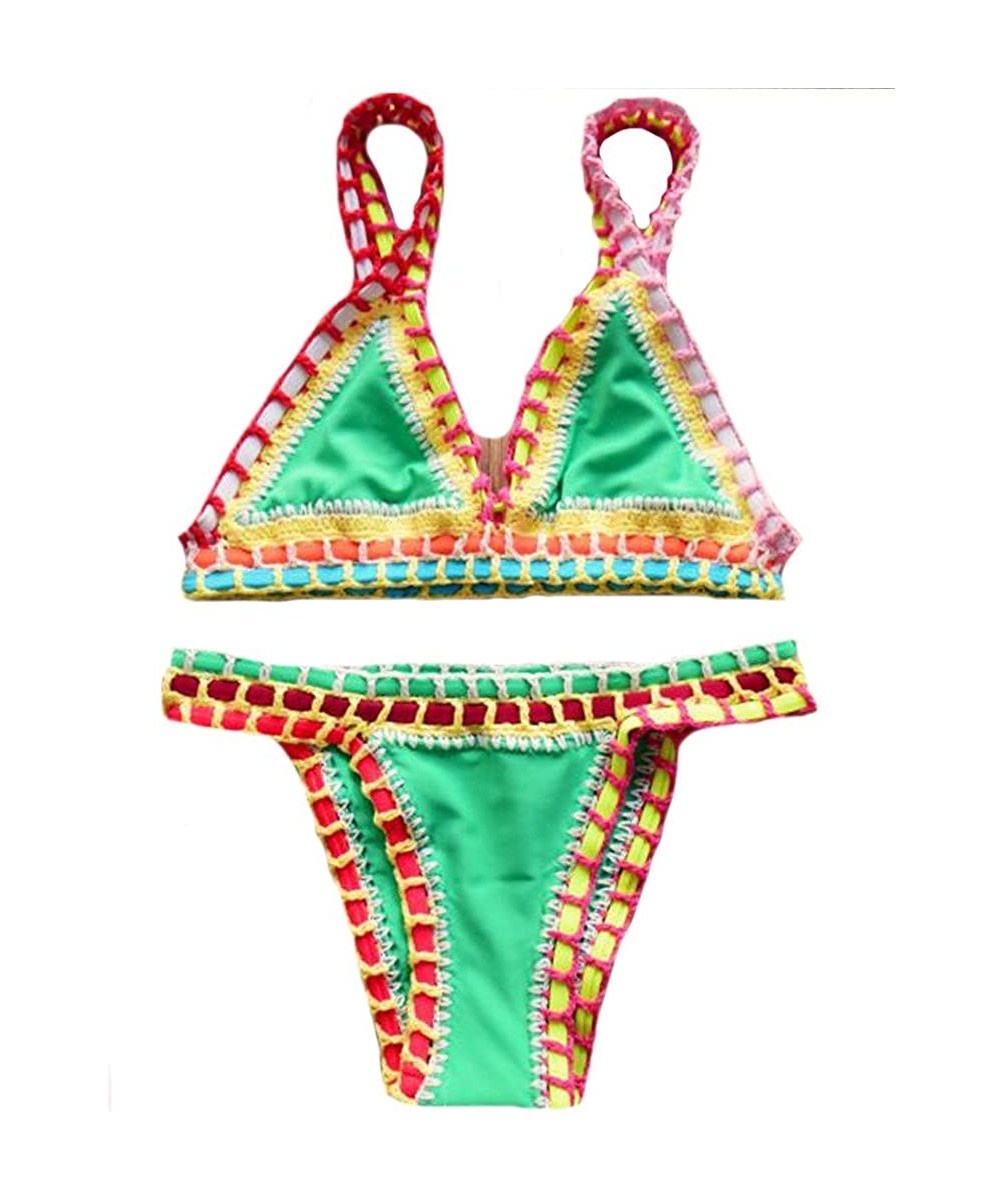 Women's Hand-Knitted Upscale Bikini Swimsuit - Photo 5 - CP12D0PJ0B3 $37.50-Sets