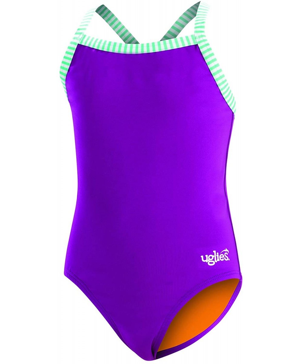 Uglies Girls Solid 1-Piece - Purple - C218WWTD652 $25.11-Racing