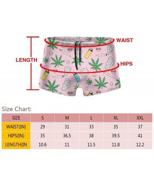 Men's Swimming Trunks Boxer Brief Marijuana Smoking Lighter Swimsuit Swim Underwear - Black - CL194L66I57 $23.58-Briefs