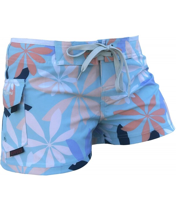 Women's 4-Way Stretch 2.5" Swim Shorts Boardshorts - Maui Jungle - C5197IEDD8E $27.61-Board Shorts