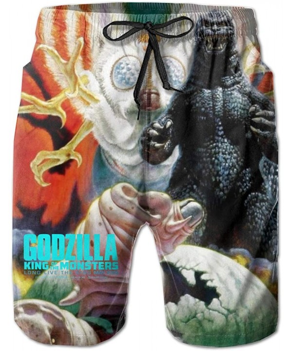 Men Funny Godzilla Monsters Quick Dry Swimuits Board Shorts Swim Trunks - CH193K73ECX $32.93-Board Shorts