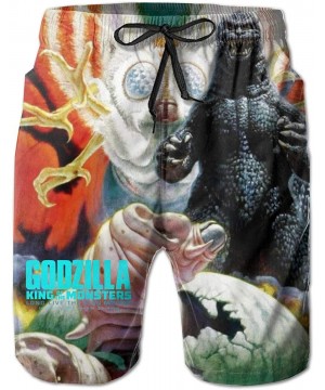 Men Funny Godzilla Monsters Quick Dry Swimuits Board Shorts Swim Trunks - CH193K73ECX $32.93-Board Shorts