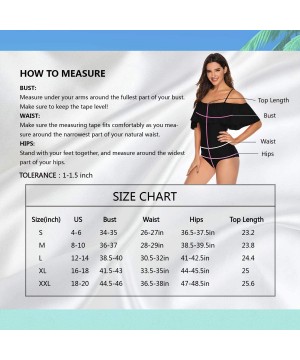 Sacral Chakra-Womens Flounce Off-Shoulder One-Piece Swimsuits Bathing Suit S - Multi 28 - CZ199DSN6DO $42.51-One-Pieces