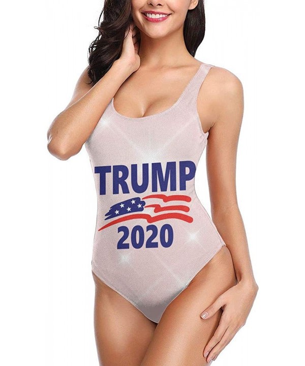 Trump 2020 Women One-Piece Bathing Suit Charming Swimsuit - White - C71905N787N $20.96-One-Pieces