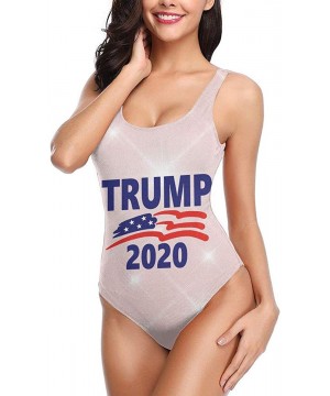 Trump 2020 Women One-Piece Bathing Suit Charming Swimsuit - White - C71905N787N $20.96-One-Pieces