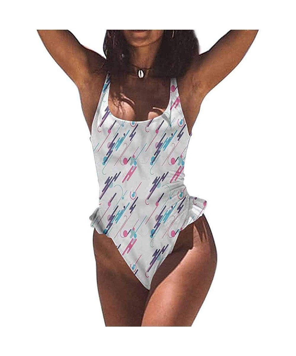 Bikini Sets Retro- Diagonal Stripes and Circles Comfortable- Cute and Sexy - Multi 09-one-piece Swimsuit - CS19E78I960 $33.97...