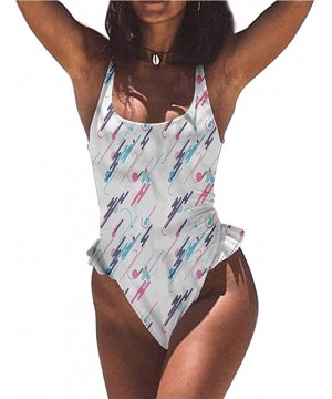 Bikini Sets Retro- Diagonal Stripes and Circles Comfortable- Cute and Sexy - Multi 09-one-piece Swimsuit - CS19E78I960 $33.97...