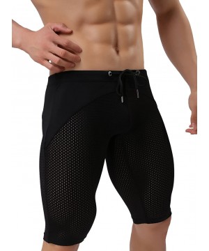 Men's Fashion Breathable Mesh Elastic Training Shorts Swim Trunks Beach Pants 2240 - Black - CY18EDSC8K9 $18.22-Board Shorts