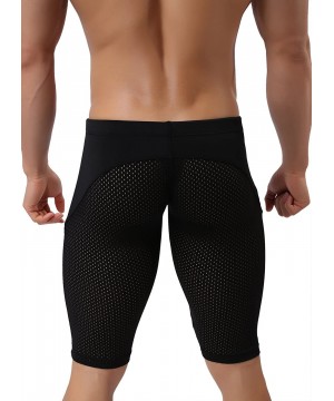 Men's Fashion Breathable Mesh Elastic Training Shorts Swim Trunks Beach Pants 2240 - Black - CY18EDSC8K9 $18.22-Board Shorts