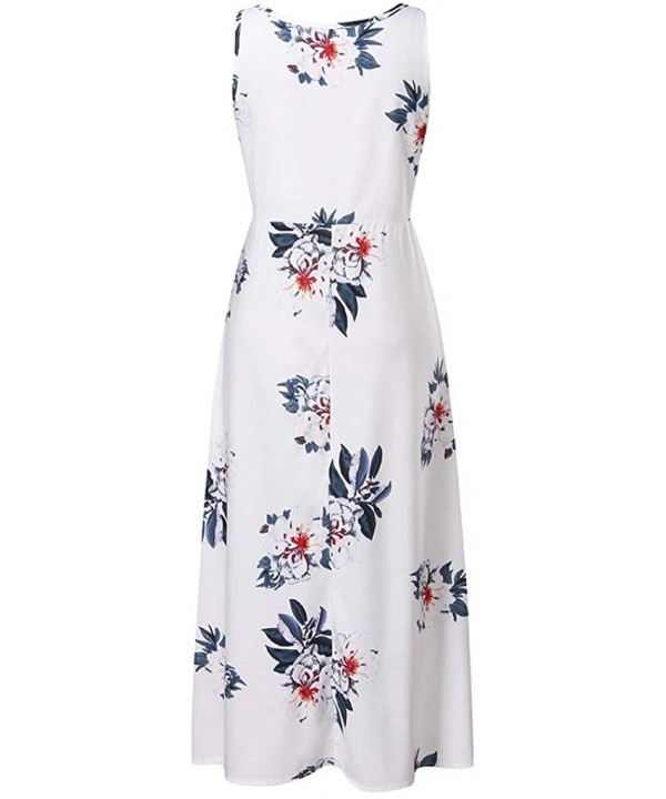 Cami Tank Dresses for Women Elegant Summer V Neck Floral Maxi Dress Sleeveless Long Dresses Beach Sundress - CP190NWGNUT $22....