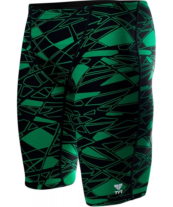 Men's Mantova Jammer Swimsuit - Green - C218CUWRS8C $41.74-Racing