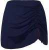 Women's Swim Skirted Ruffle Skort Bikini Swimsuit with Brief - Navy&red - CZ18ET63XIG $11.20-Bottoms