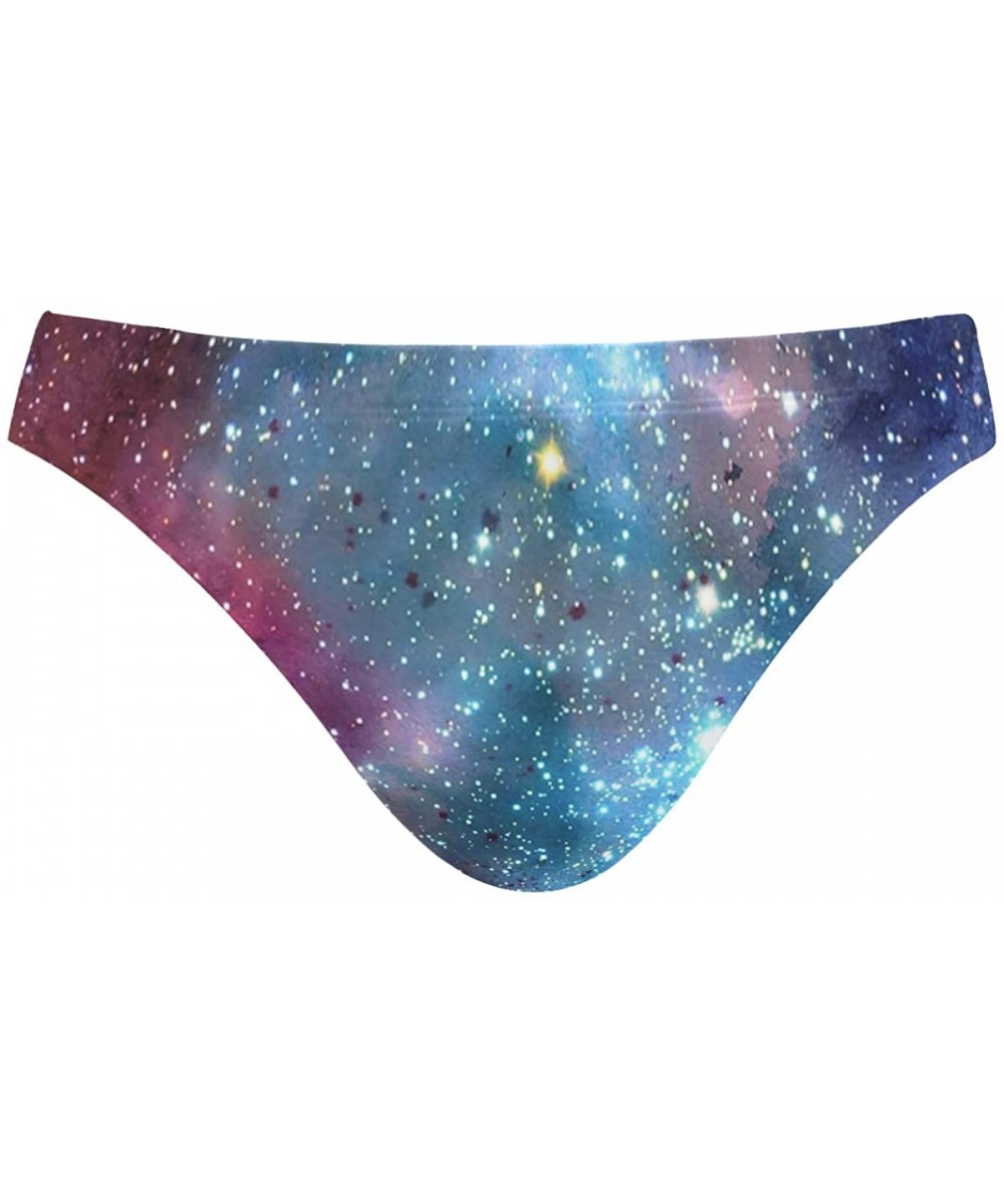 Mens Swim Briefs Trunk Galaxy Taco Cat Athletic Swimsuit Beach Shorts Board Triangle Bikini Swimwear - Galaxy Space - CI18WAE...