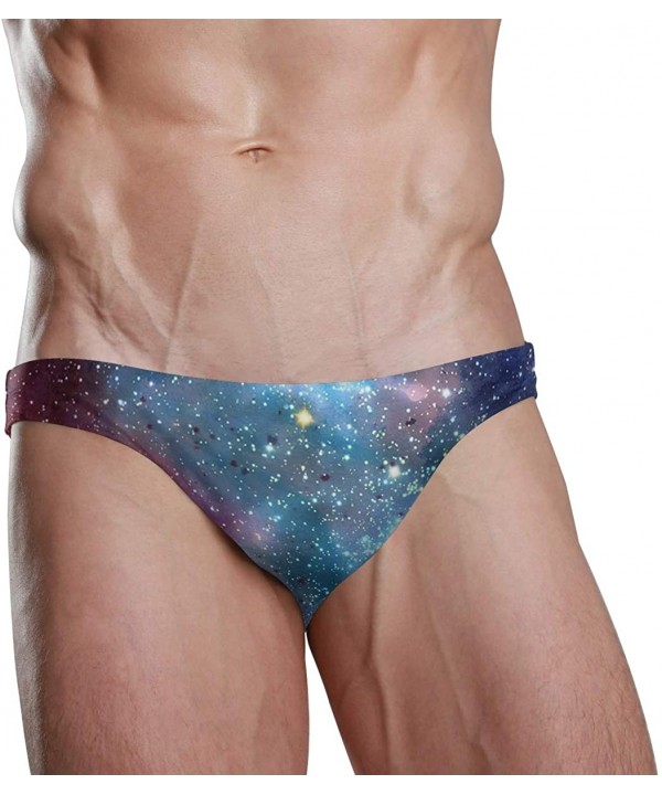 Mens Swim Briefs Trunk Galaxy Taco Cat Athletic Swimsuit Beach Shorts Board Triangle Bikini Swimwear - Galaxy Space - CI18WAE...