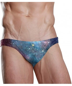 Mens Swim Briefs Trunk Galaxy Taco Cat Athletic Swimsuit Beach Shorts Board Triangle Bikini Swimwear - Galaxy Space - CI18WAE...