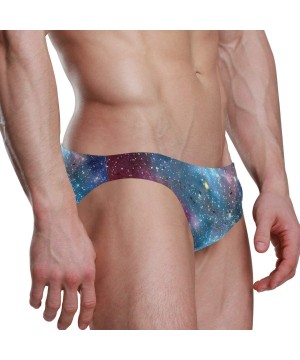 Mens Swim Briefs Trunk Galaxy Taco Cat Athletic Swimsuit Beach Shorts Board Triangle Bikini Swimwear - Galaxy Space - CI18WAE...