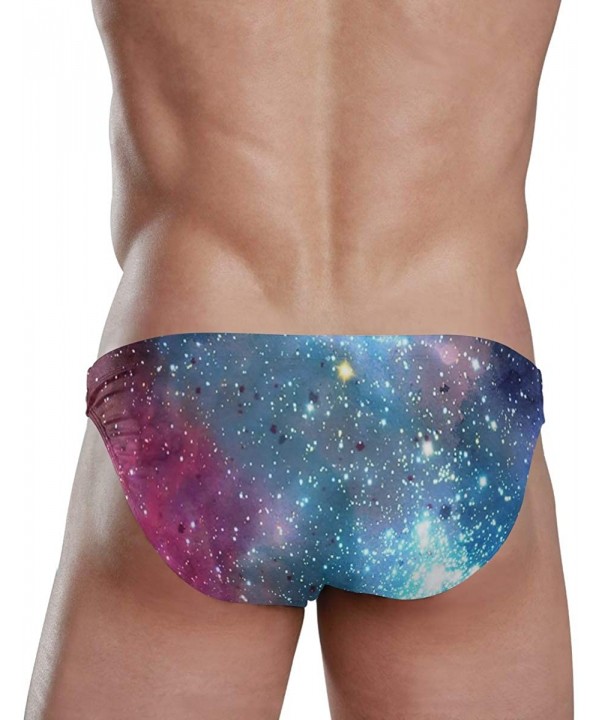 Mens Swim Briefs Trunk Galaxy Taco Cat Athletic Swimsuit Beach Shorts Board Triangle Bikini Swimwear - Galaxy Space - CI18WAE...