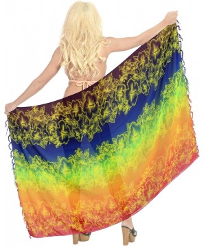 Women's Sarong Swimsuit Tie Cover Up Wrap Beach Wrap Dress Full Long A - Multicolor_i247 - CS119PH7UYP $10.85-Cover-Ups