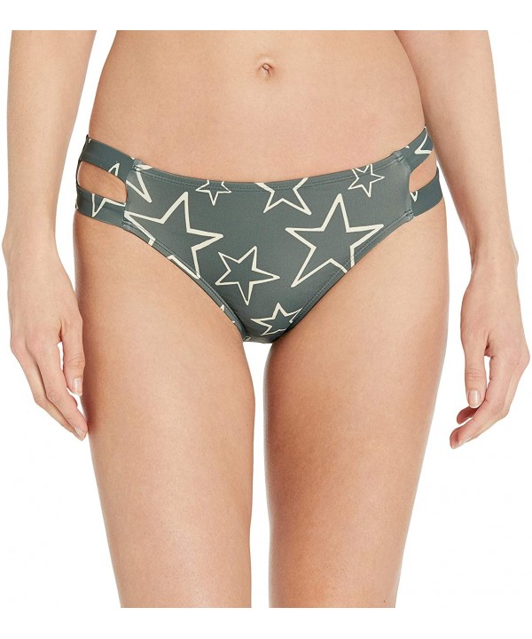 Women's Swimwear Double Strap Hipster Classic Coverage Bikini Bottom - Stars Print - CG187INO56H $13.37-Bottoms