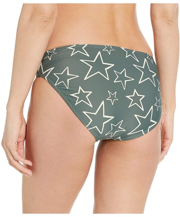 Women's Swimwear Double Strap Hipster Classic Coverage Bikini Bottom - Stars Print - CG187INO56H $13.37-Bottoms