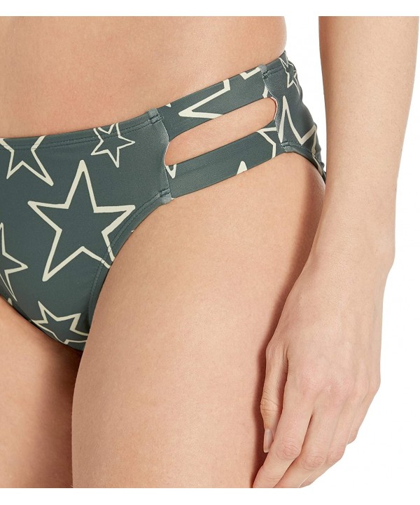 Women's Swimwear Double Strap Hipster Classic Coverage Bikini Bottom - Stars Print - CG187INO56H $13.37-Bottoms