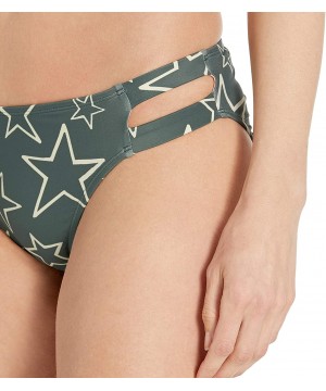 Women's Swimwear Double Strap Hipster Classic Coverage Bikini Bottom - Stars Print - CG187INO56H $13.37-Bottoms