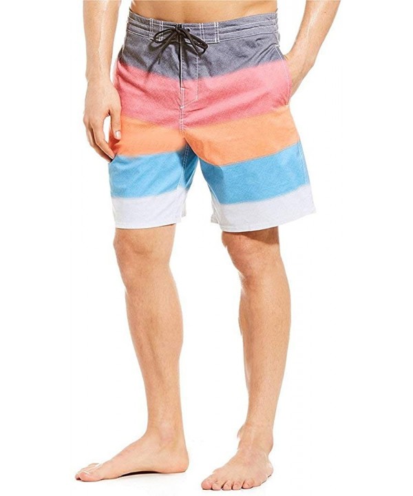 Men's Big & Tall Surf Shop Swim Trunks - Red/Orange Multi - CR19C3A54TU $30.25-Trunks