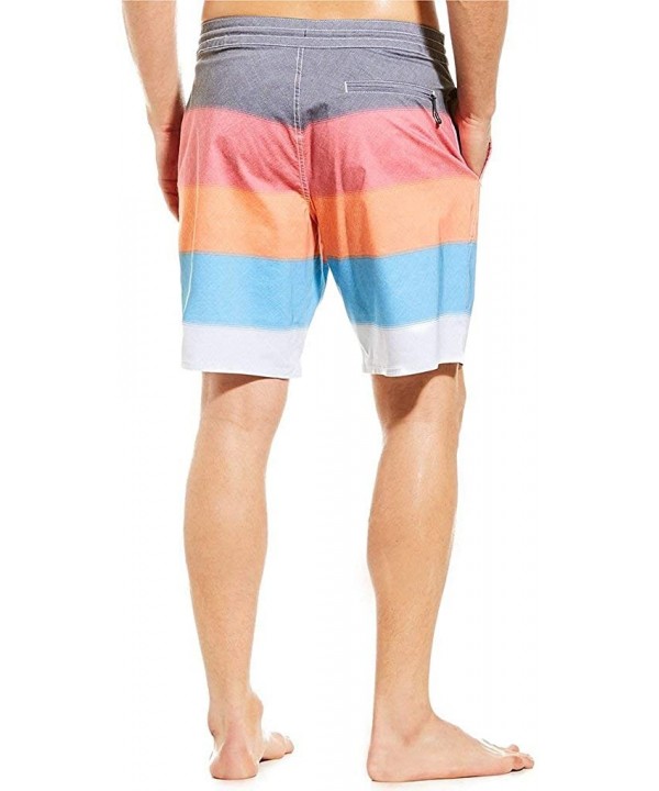 Men's Big & Tall Surf Shop Swim Trunks - Red/Orange Multi - CR19C3A54TU $30.25-Trunks