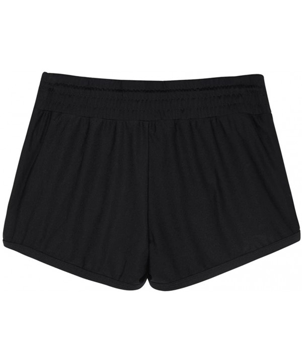 Women's Swim Shorts Drawstring Boyleg Bikini Bottom Sport Surf Board Shorts - Black - C118DW8UO3S $22.49-Board Shorts