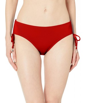 Women's Alex Solid Side Tie Adjustable Bikini Swim Bottom - New Red - C818K327MWM $27.82-Bottoms