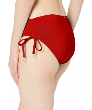 Women's Alex Solid Side Tie Adjustable Bikini Swim Bottom - New Red - C818K327MWM $27.82-Bottoms