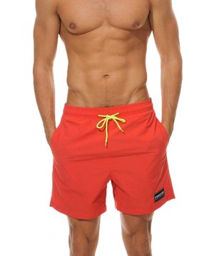 Men Shorts Trunks Swimwear Running Surfing Sports Plus Size Beach Spa - Orange - C918HE80CNE $21.43-Board Shorts