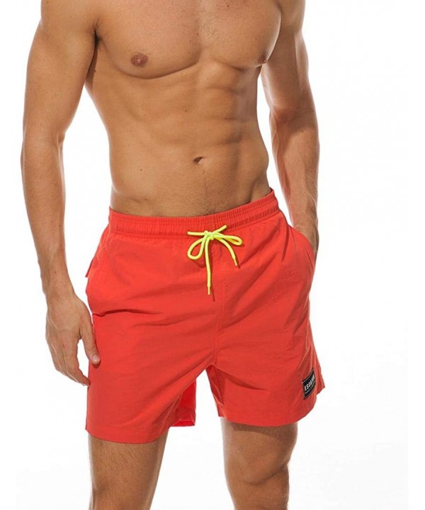 Men Shorts Trunks Swimwear Running Surfing Sports Plus Size Beach Spa - Orange - C918HE80CNE $21.43-Board Shorts