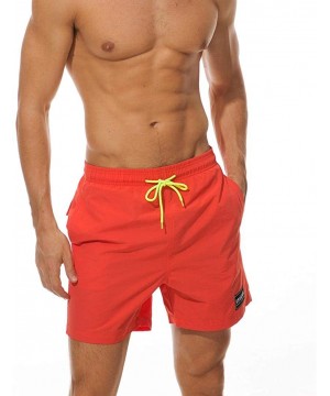 Men Shorts Trunks Swimwear Running Surfing Sports Plus Size Beach Spa - Orange - C918HE80CNE $21.43-Board Shorts