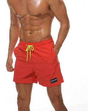 Men Shorts Trunks Swimwear Running Surfing Sports Plus Size Beach Spa - Orange - C918HE80CNE $21.43-Board Shorts