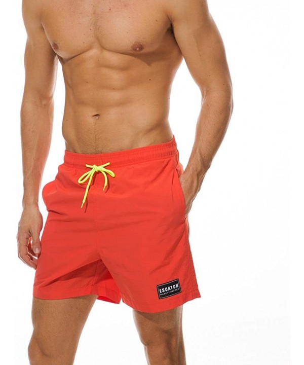 Men Shorts Trunks Swimwear Running Surfing Sports Plus Size Beach Spa - Orange - C918HE80CNE $21.43-Board Shorts