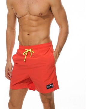 Men Shorts Trunks Swimwear Running Surfing Sports Plus Size Beach Spa - Orange - C918HE80CNE $21.43-Board Shorts