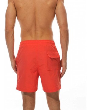 Men Shorts Trunks Swimwear Running Surfing Sports Plus Size Beach Spa - Orange - C918HE80CNE $21.43-Board Shorts