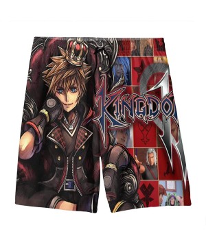 Kingdom Hearts Anime Style Man Summer Quick Dry Beach Shorts Running Pants - Kingdom Hearts1 - CY19CGRZEK0 $21.52-Board Shorts