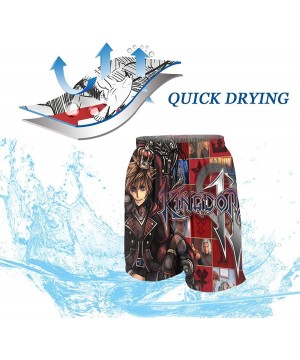 Kingdom Hearts Anime Style Man Summer Quick Dry Beach Shorts Running Pants - Kingdom Hearts1 - CY19CGRZEK0 $21.52-Board Shorts