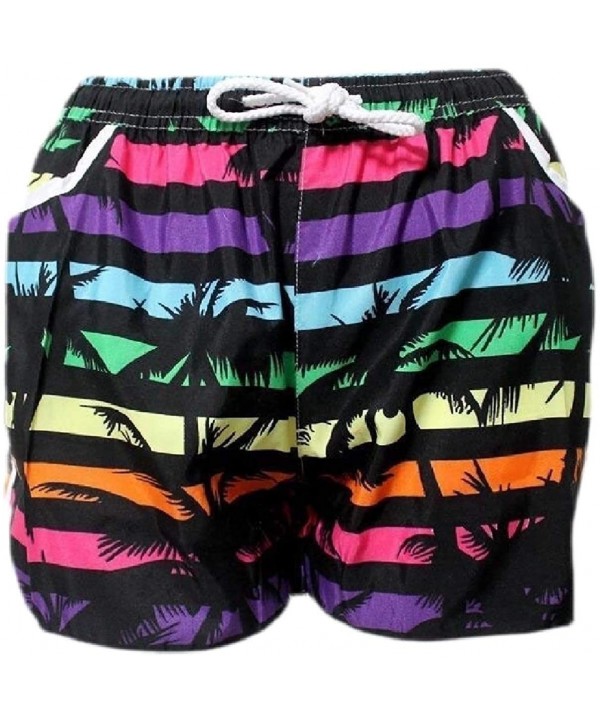 Womens Swim Trunks Quick Dry Print Boardshort Beach Shorts - 11 - CK18TWHMOMC $12.88-Board Shorts