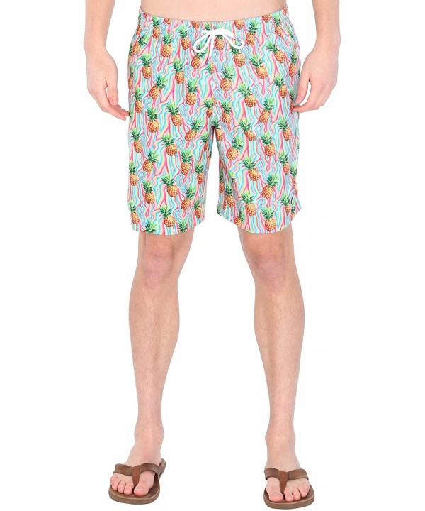 Swim Shorts 9 inch - Groovy Pineapple - C4192ME50H3 $20.49-Trunks